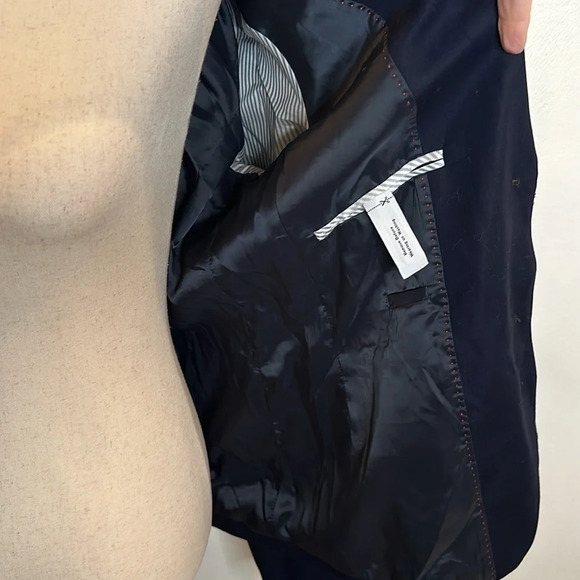 JCREW NAVY COTTON TWO BUTTON BLAZER VENTED BACK LINED FITTED DESIGN SIZE 8 - Picture 7 of 7